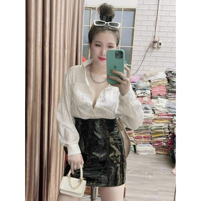 🦚🦚Sơ mi Dior nữ tay dài cực xinh kèm ảnh thật shop chụp🦚🦚