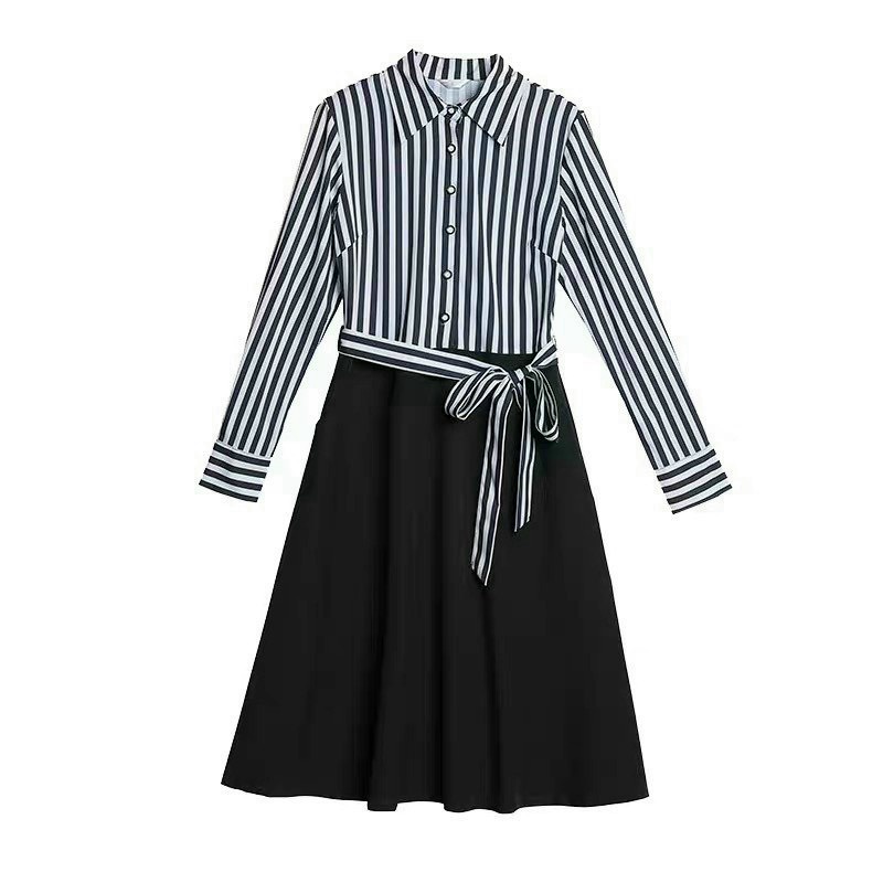 (HCM) Đầm xoè kẻ sọc công sở sang chảnh siêu đẹp thời trang siêu hot cho các chị em KME STORE