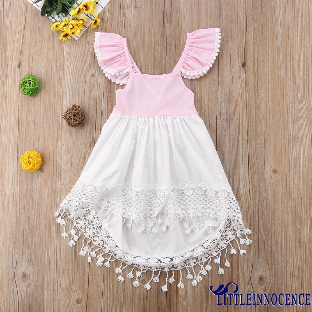 ❤XZQ-Kids Baby Girls Ruffle Tassels Dress Party Princess Dress