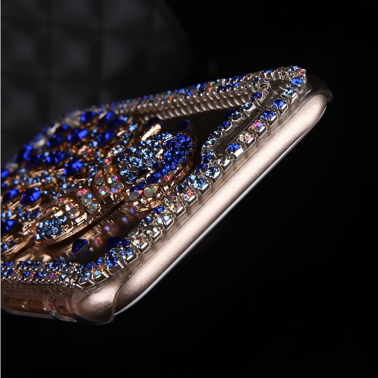 Bao Da Điện Thoại Đính Đá Hình Chim Công Cho iphone 11 12 13 14 pro max ip 15 pro max plus Ốp