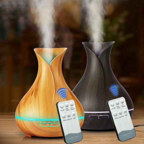 Máy khuếch tán tinh dầu hoa Tulip dung tích lớn 550ml kèm remote điều khiển AROMA Mart