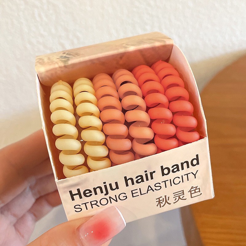 Dây Buộc Tóc Lò Xo Cao Su Co Giãn Kiểu Dáng Đơn Giản Thời Trang Hàn Quốc Dobi BT1
