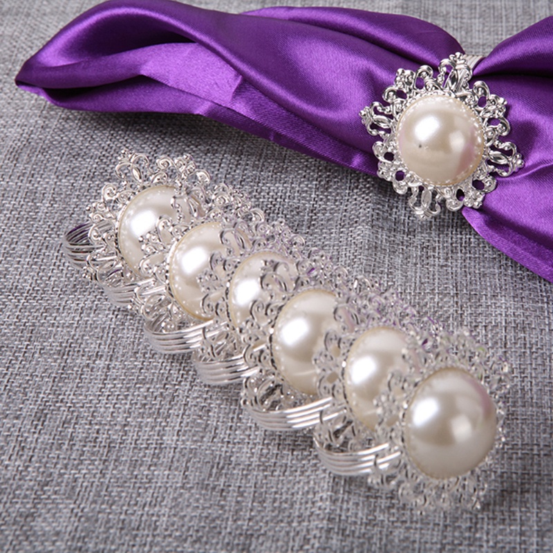 Set 12 Giá Đỡ Khăn Ăn Hình Tròn Trang Trí Tiệc Cưới