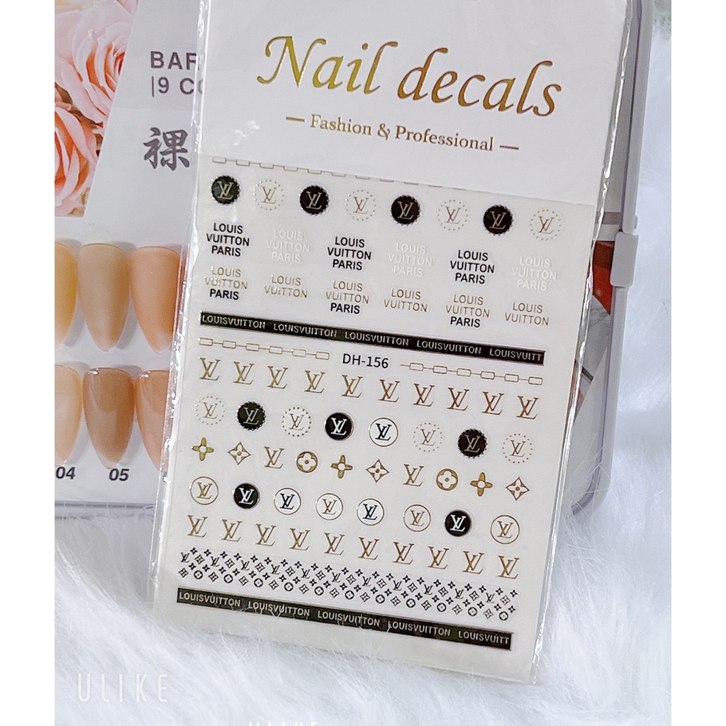 Miếng dán móng tay logo các thương hiệu nổi tiếng