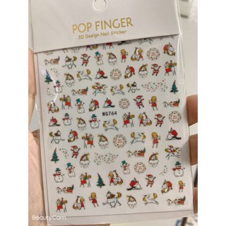 Sticker hình dán noen trang trí móng tay