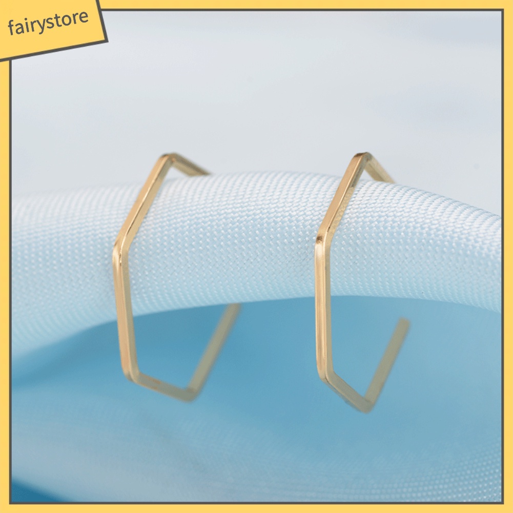 Đôi khuyên tai bằng hợp kim kiểu hình học độc đáo thời trang cho nữ