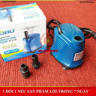 Máy Bơm Chìm Bể Cá Hút Đáy SOBO WP 100D 7W 560L/H sử dụng kết hợp lọc giúp hút cặn đáy bể cá 360 độ - không tiền ồn