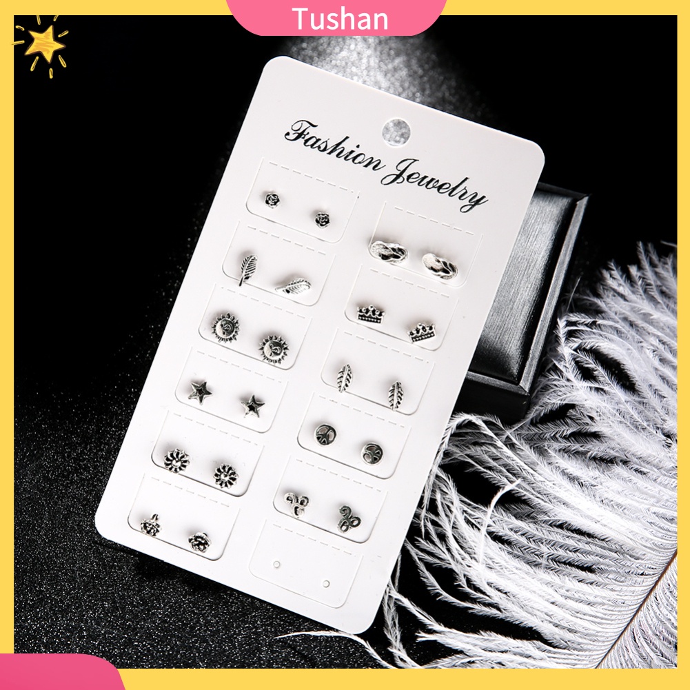 Set 11 đôi khuyên tai phong cách Bohemian cổ điển dành cho nữ