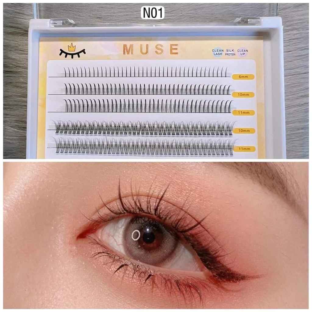 Lông Mi Giả Chùm Tự Nối SEVICH Dáng Chữ A Chữ V Mix Size - Mẫu Mi Hot Trend Tiktok Douyin