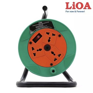Ổ cắm kéo dài LiOA quay tay kiểu Rulo - 15A 20m dây - QN20-2-15A