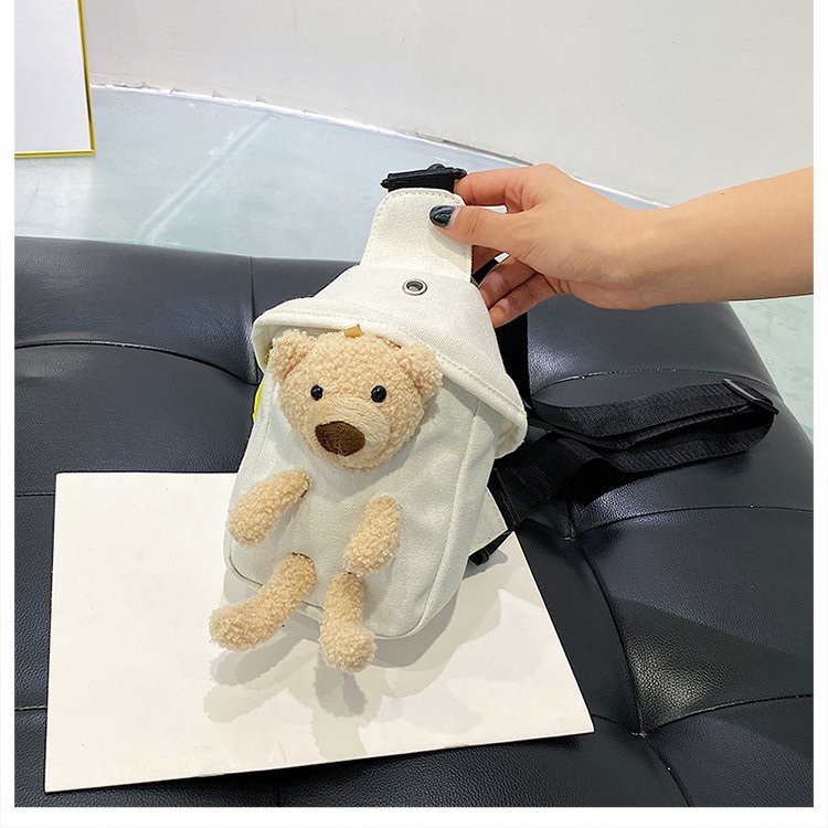 Túi đeo chéo hình gấu 🐻🐻nhồi bông phong cách Hàn Quốc TÚI XINH CHO BÉ 012