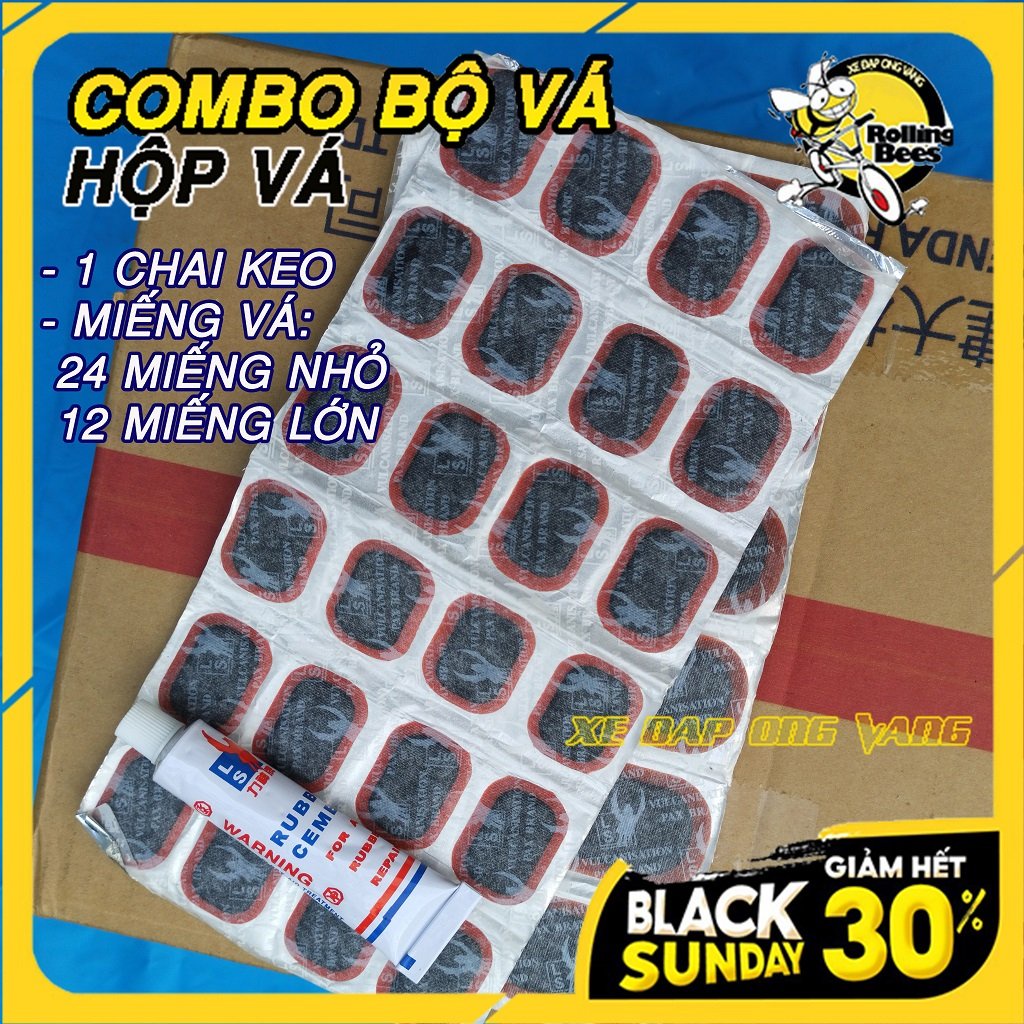 Bộ Vá Xe Máy Kèm Bơm Tay Mini siêu nhỏ Tiện dụng Mang Theo Xe