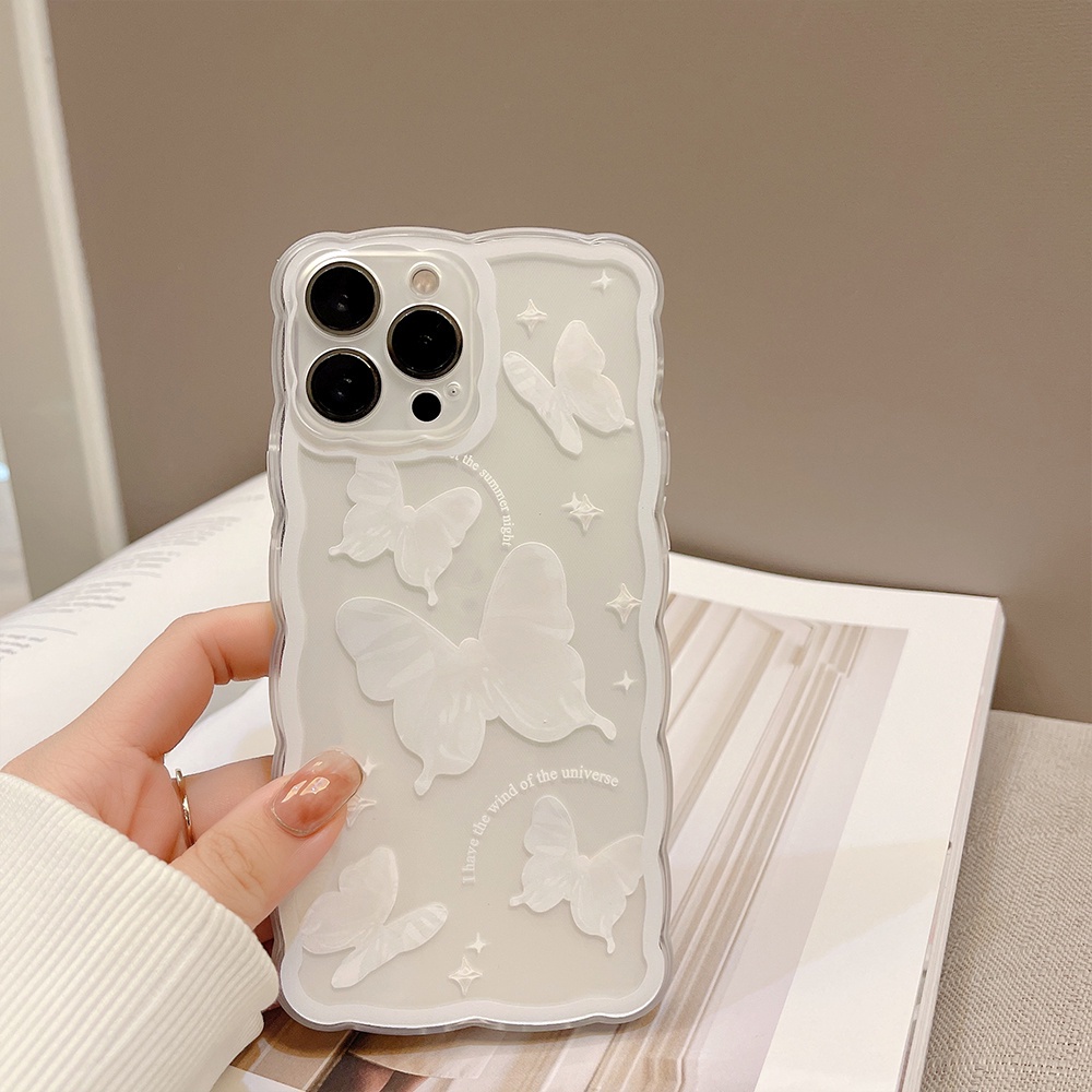 Ốp lưng  trong lượn sóng cánh bướm 6/6s/6plus/6splus/7/7plus/8/8plus/xs/11/12/13/14/pro/max/plus/promaxTLS26