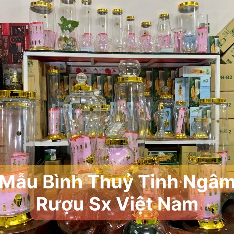 Bình Thủy Tinh Trụ HS 0.8L,1.18L,1.48L,1.8L,2.28L,2.6L,2.8L,3.8L - Thủy Tinh Bắc Hải