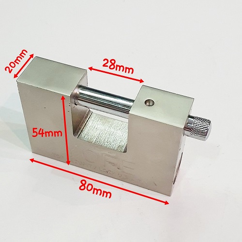 Ổ Khóa Cầu Ngang Chịu Lực Chống Cưa Cắt 90MM Kèm 4 Chìa