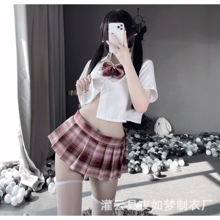 Bộ cosplay học sinh sexy quyến rũ cao cấp gợi cảm nhiều màu không kèm tất