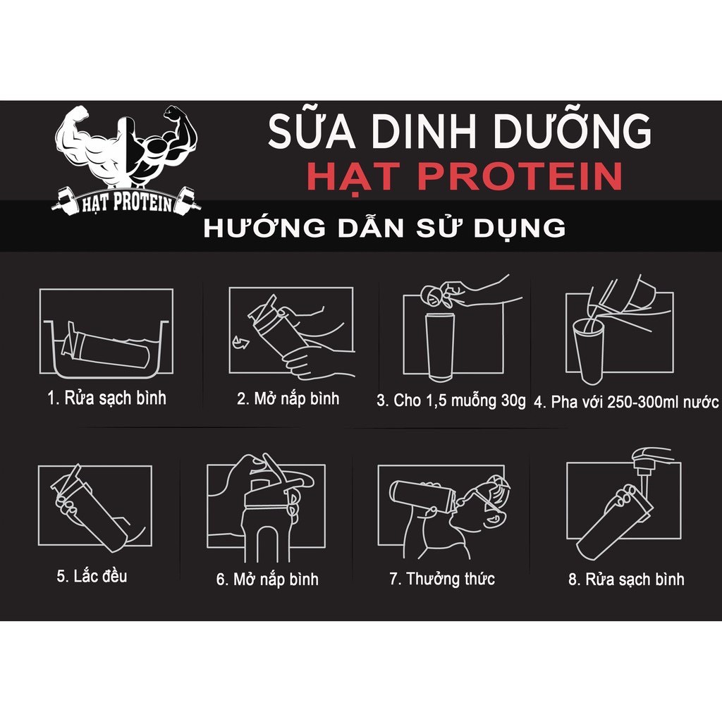 Bột ngũ cốc Hạt Protein giúp tăng cân tăng cơ (500g)