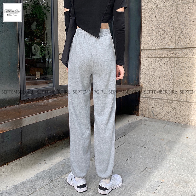 Quần culottes nữ SEPTEMBERGIRL ống suông rộng rút gấu dáng thể thao - JOGGER NAM 064V2