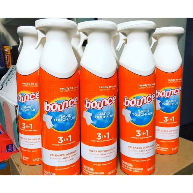 Xịt thẳng ,loại bỏ tĩnh điện và thơm quần áo không cần là Bounce 3in1 275g - USA