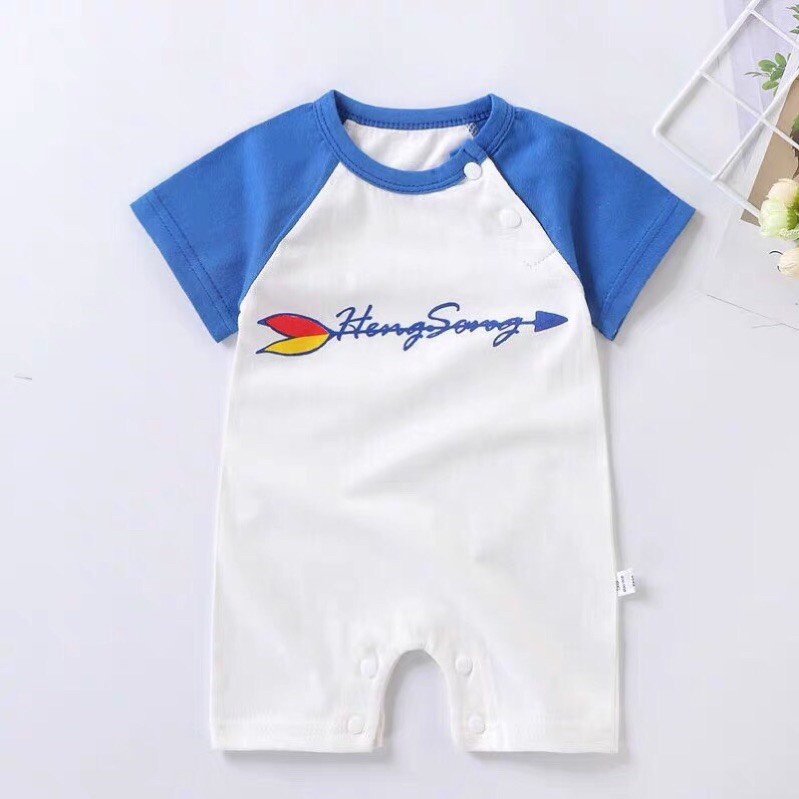 Bodysuit cộc cotton cho bé trai bé gái mùa hè, body cho bé