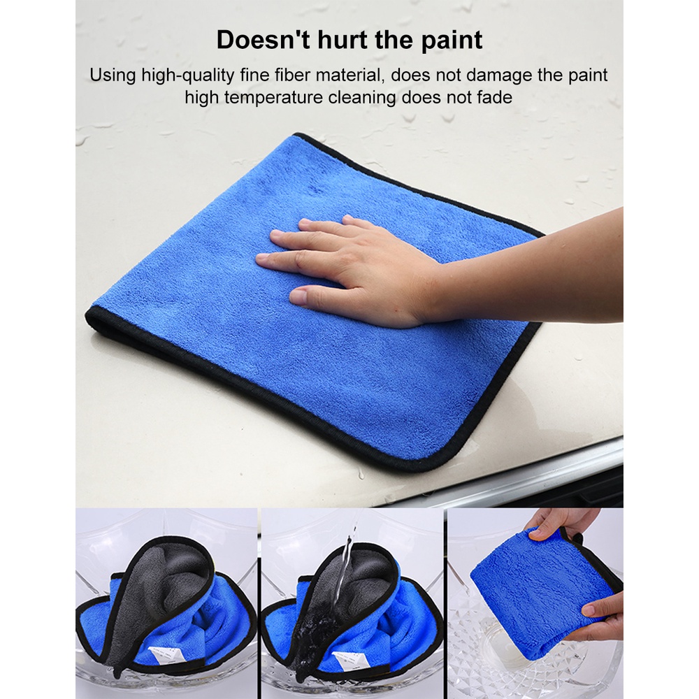 Khăn Lau Xe Hơi / Xe Máy Bằng Vải Sợi Nhỏ Siêu Thấm Hút Nhiều Size