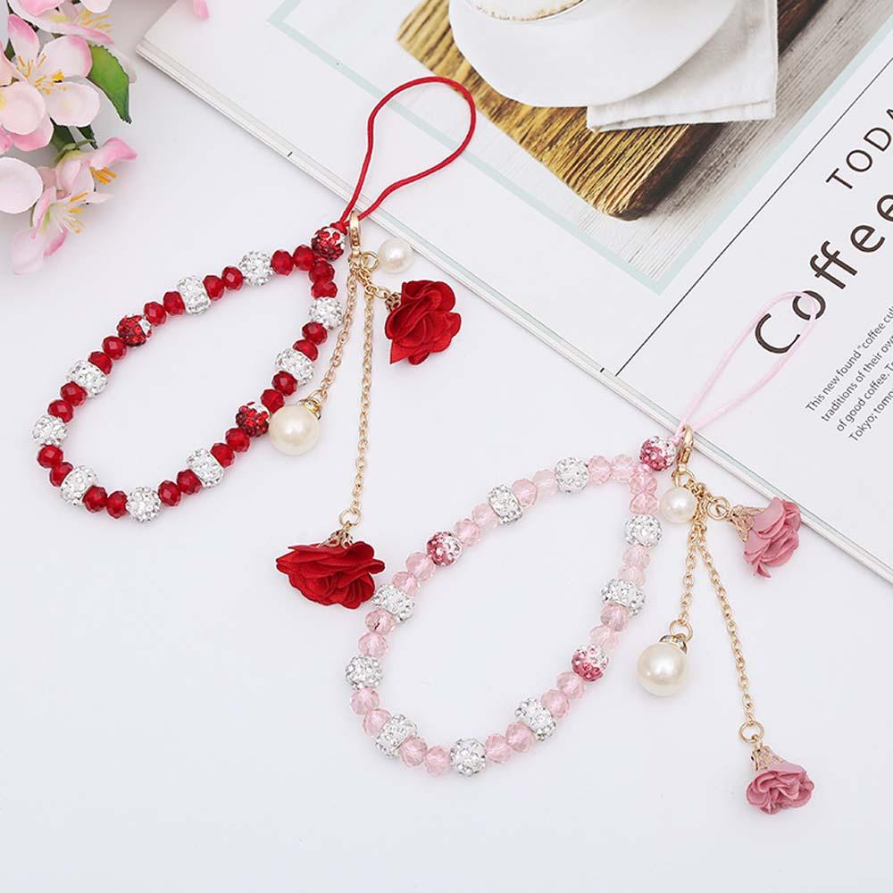 Dây Đeo Điện Thoại Chống Thất Lạc Đính Tua Rua Xinh Xắn|Mobile Dây Đeo Tay Đính Hạt Thời Trang Cho Điện Thoại