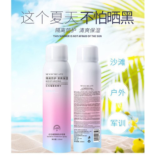 Xịt chống nắng trắng da Maycreate 150ml giá sỉ