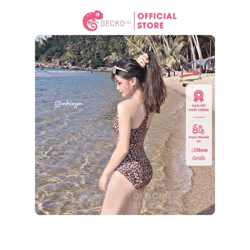 Bikini Đồ Bơi 1 Mảnh Liền Da Beo Khoen Xẻ Ngực GK0123 (Nhiều Màu, Ảnh Thật)