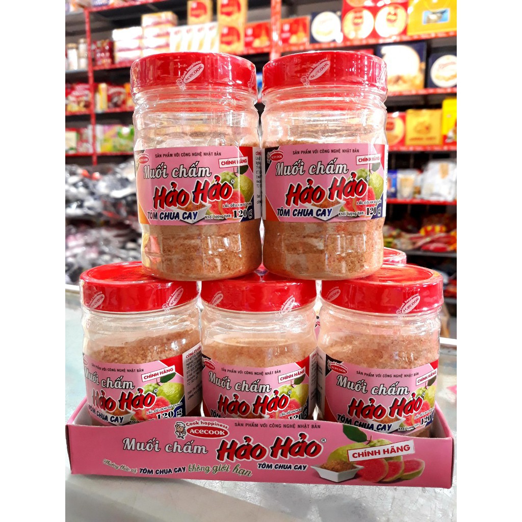 Thùng 24 Hũ x 120g Muối Hảo Hảo Chua Cay Acecook