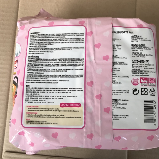 Lốc 5 Gói Mỳ Trộn Samyang Xốt Kem Phomai Carbo 128g | BigBuy360 - bigbuy360.vn