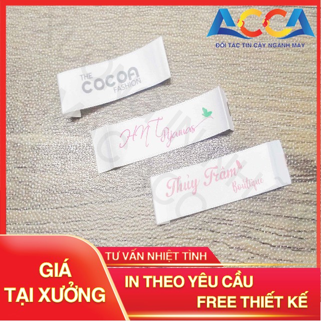 IN [ 1 CUỘN ] NHÃN MÁC QUẦN ÁO THEO YÊU CẦU_MÁC LỤA SATIN_MIỄN PHÍ THIẾT KẾ_GIAO HÀNG TRONG 3 NGÀY