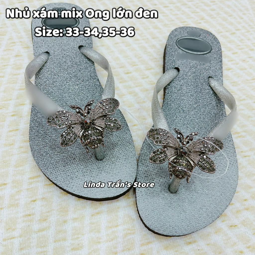 Dép HVN Nhủ xám +Charm