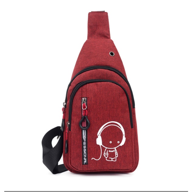 Túi nylon đeo ngực đeo thắt lưng túi đeo vai túi phản quang dáng Tai nghe giải trí