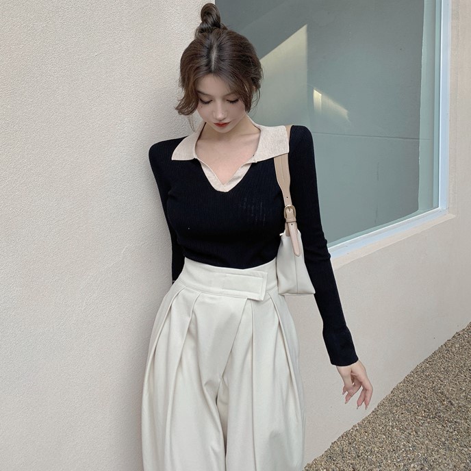 NRVP Áo Sweater Dài Tay Phong Cách Hàn Quốc Sành Điệu Dành Cho Nữ