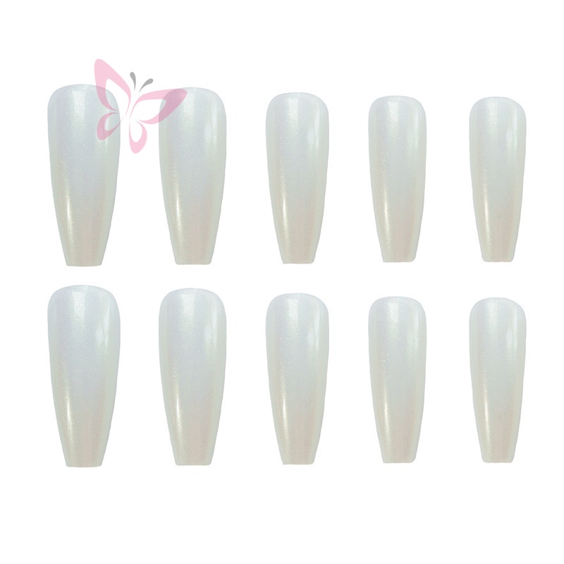 24 Móng Tay Giả Bạch Kim Nina CS-65 Có Thể Đeo Ngón Tay