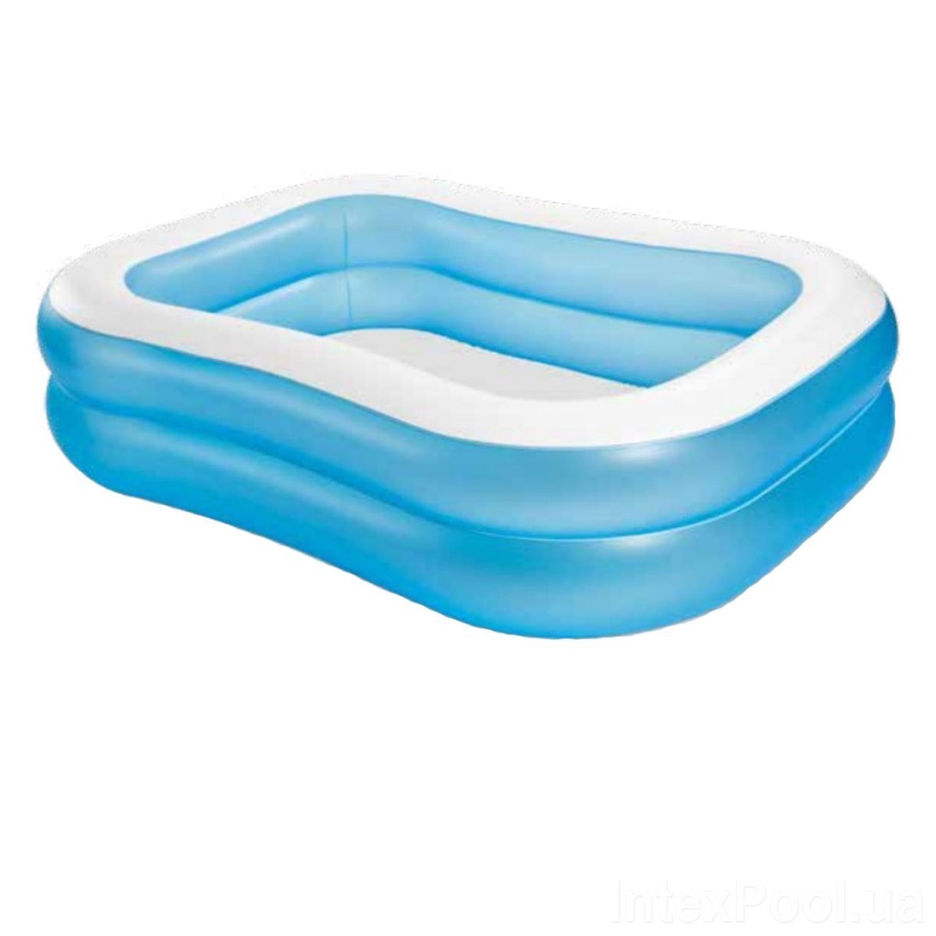 Bể bơi cho bé hình chữ nhật INTEX 57181/57180, dạng phao bơm hơi có 2 tầng, an toàn cho trẻ em em - Bảo hành 12 tháng