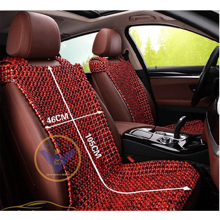 Lót ghế hạt gỗ nhãn khoác vai cho ô tô