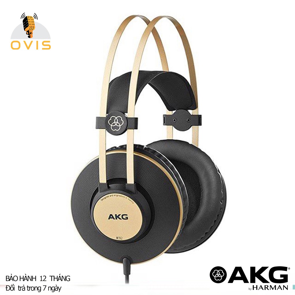 AKG K92 - Tai Nghe Kiểm Âm Vành Siêu Lớn, Chống Ồn Closed-Back