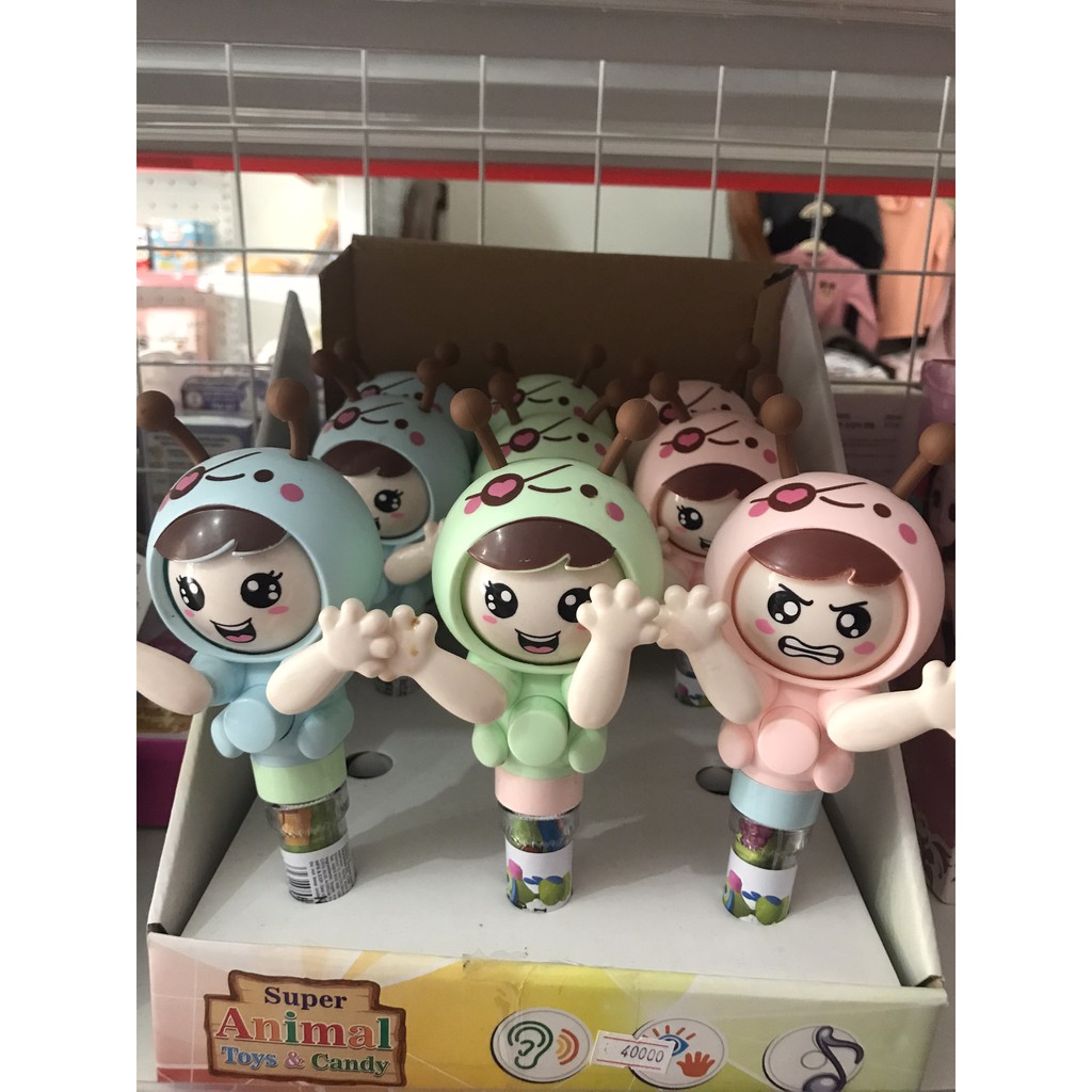 Đồ chơi cầm tay ấn thay đổi cảm xúc các màu cho bé ( có phần kẹo bên dưới và có đèn nháy )