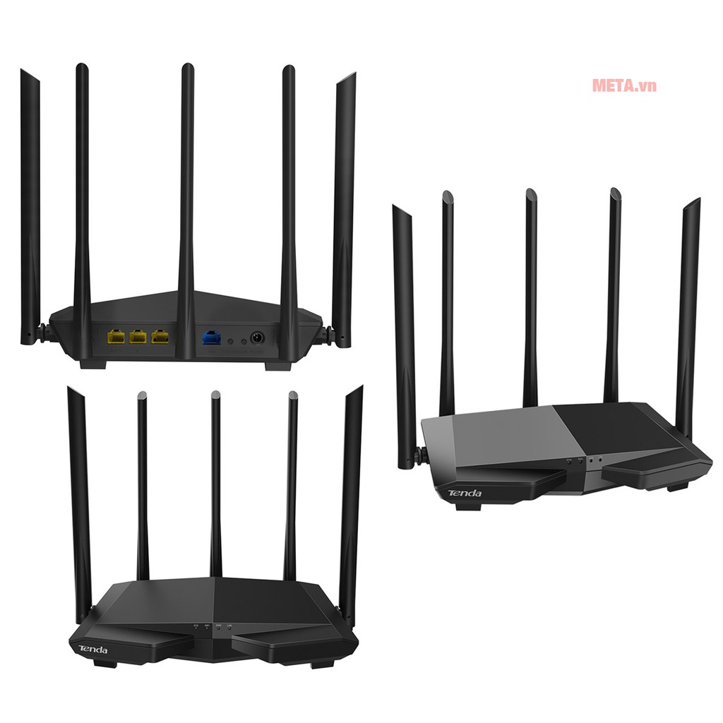 Router Wifi Tenda AC7 Chính hãng (4 anten 5dBi xuyên tường, 2 băng tần) siêu mạnh bảo hành chính hãng 24 tháng 1 đổi 1