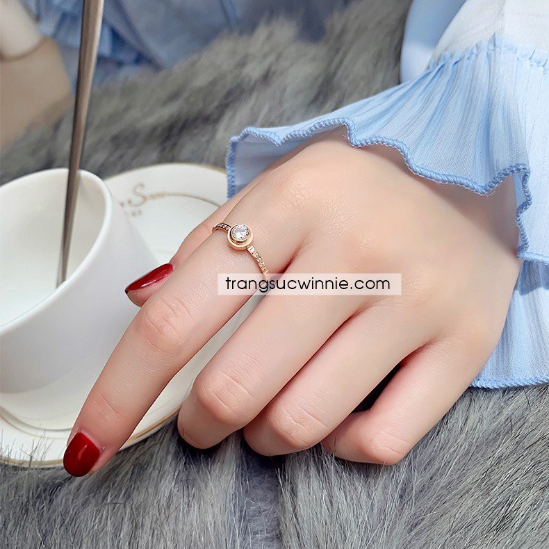 Nhẫn nữ titan Hạt đậu Basic