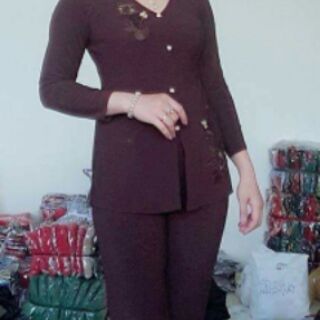 Bộ bà ba ống rộng quần đen