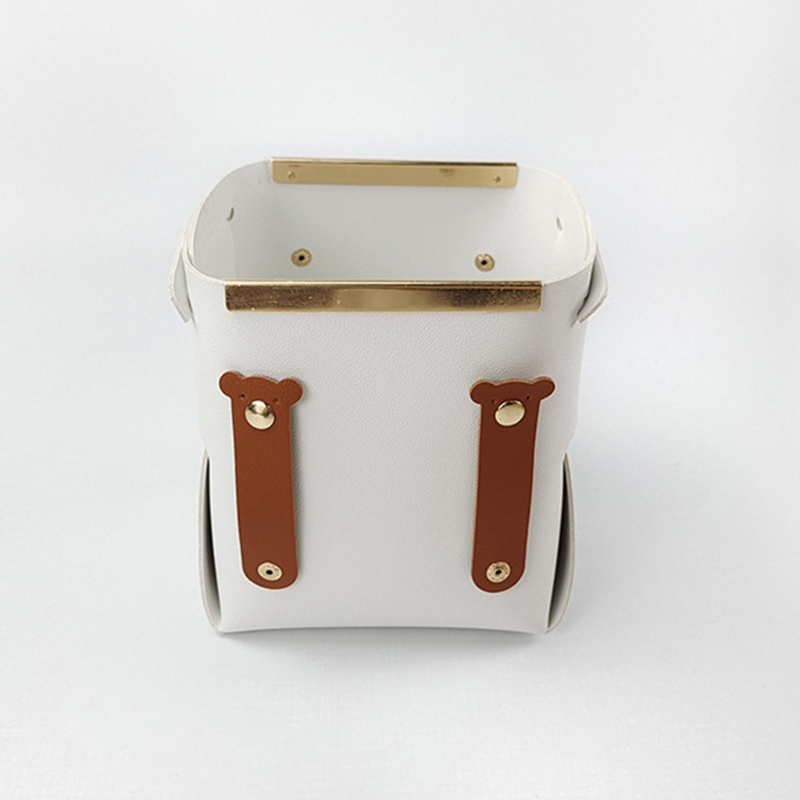 Hộp Da Đựng Đồ Dùng Đa Năng Có Thể Gấp Gọn Tiện Dụng Cho Phòng Tắm / Phòng Ngủ