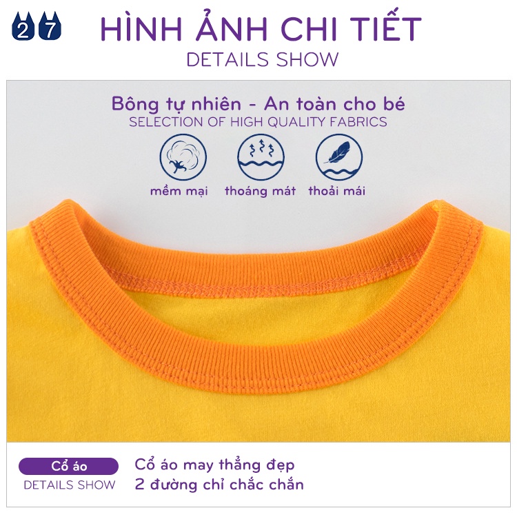 Áo thun bé gái 27HOME họa tiết đáng yêu cho bé chất cotton mềm mại