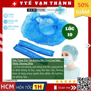 Nón Trùm Tóc Vải Không Dệt (Nón Con Sâu) Nhiều Thương Hiệu | Nón Giấy Y Tế, Bao Trùm Tóc -VT0993