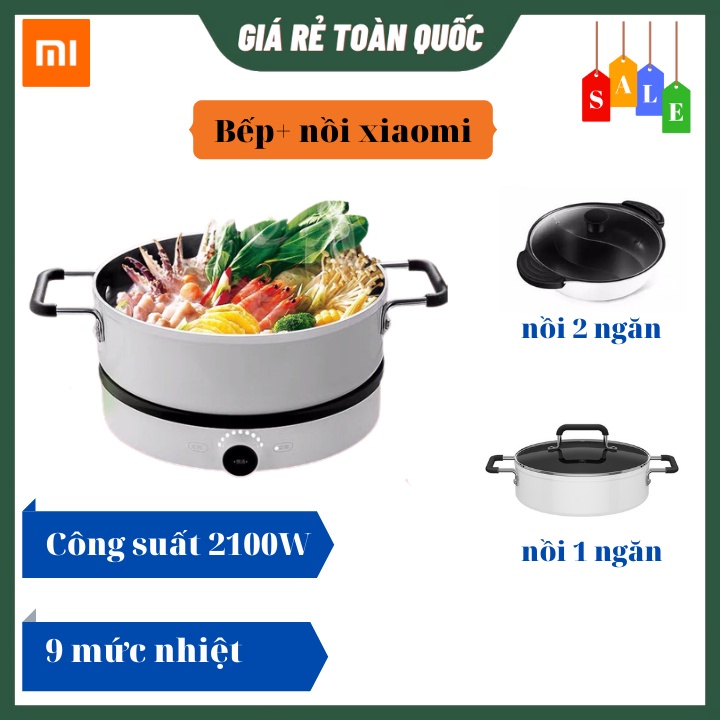 Bếp Điện Từ Xiaomi Mijia Induction Cooker Cao Cấp, Nồi Lẩu-Chống Dính-Dẫn Nhiệt Tốt-Hàng Chính Hãng
