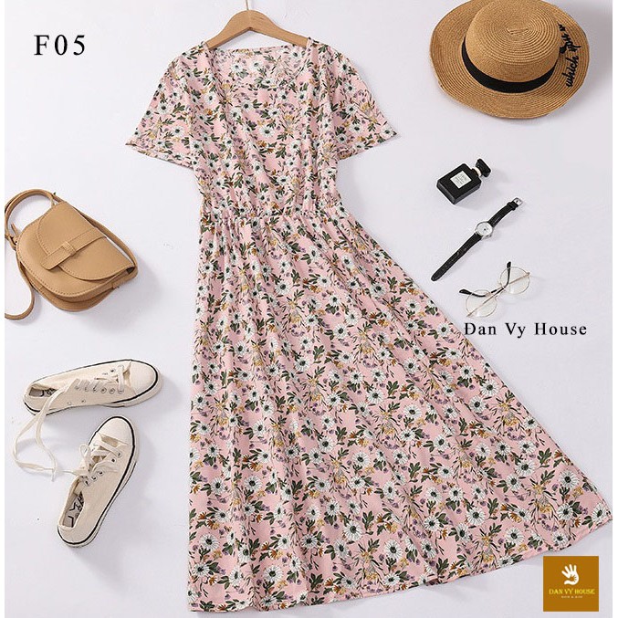 VÁY BẦU VOAN HOA- F05
