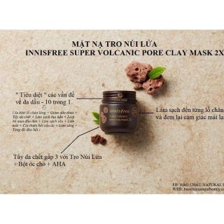 Mặt nạ đất sét Innisfree Menu Volcanic Pore Clay mask