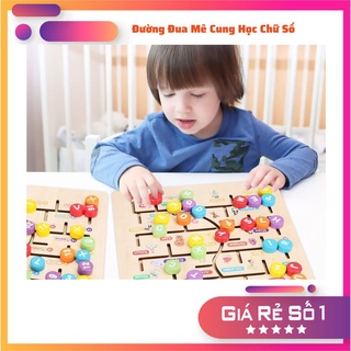 Đồ chơi gỗ cho bé bảng chữ số giúp trẻ thông minh bảng gỗ cho bé đường đua mê cung học chữ cái, số tiếng việt
