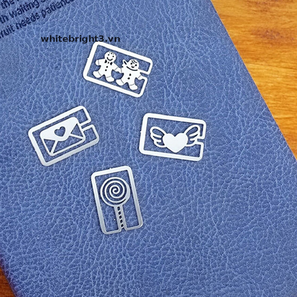 % Bady &amp; toy% 20 Bookmark Mini Bằng Kim Loại Kẹp Sách Trường Học / Văn Phòng Kèm Hộp Đựng Dễ Thương LSUS